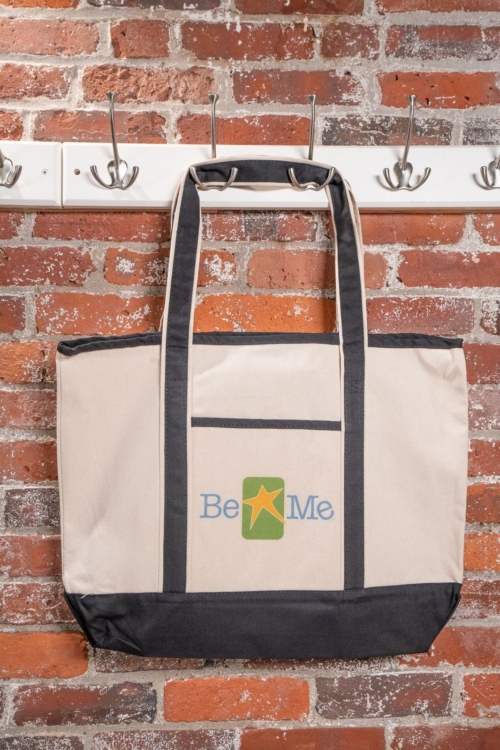 Be Me Large Canvas Tote Bag