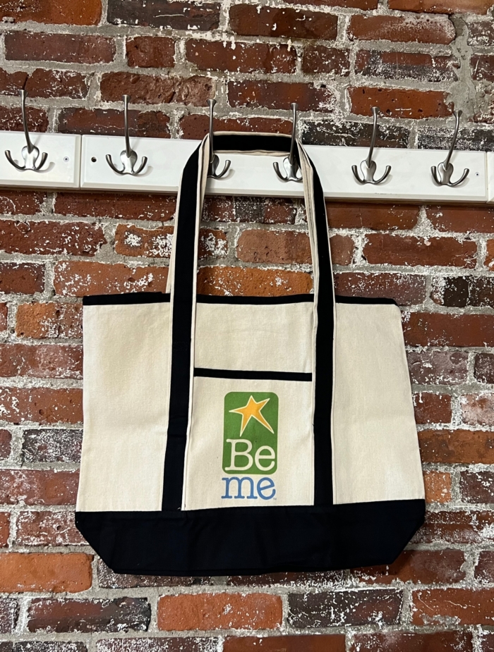 Be Me Large Canvas Tote Bag